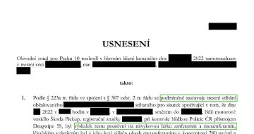 Anonymizované rozhodnutí, Metamfetamin za volantem